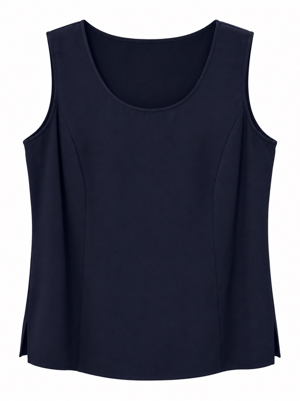 Dana Kay Sleeveless Scoop Neck Tank - Navy Blue